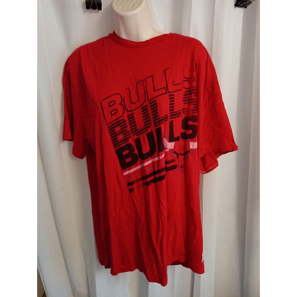 Mitchell and Ness triple-stacked "BULLS BULLS BULLS" Chicago Bulls shirt XXL